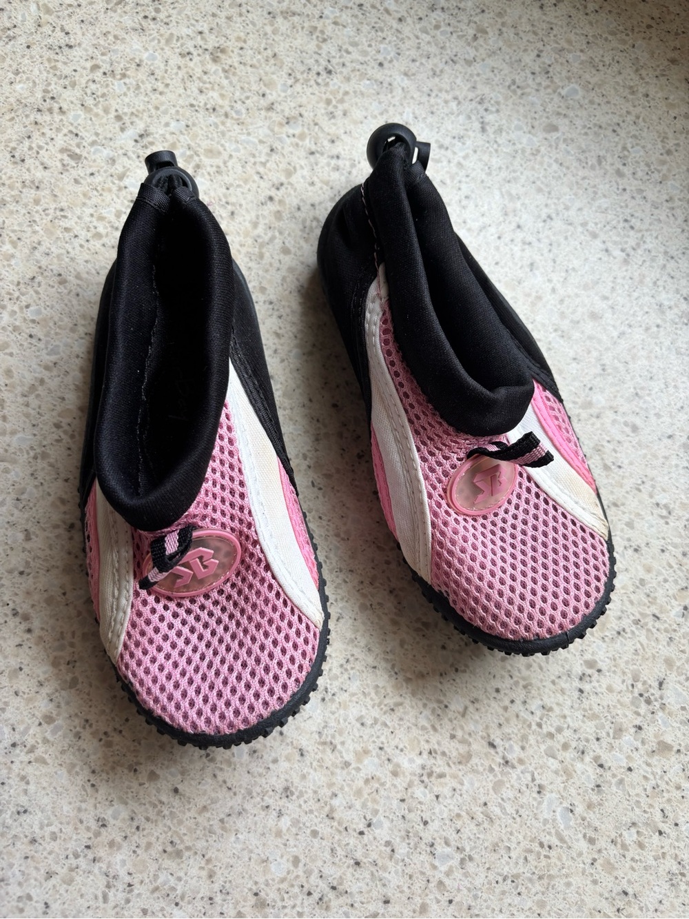 Kids Pink Water Shoes with Black And White in Little Kid Girls Size 8